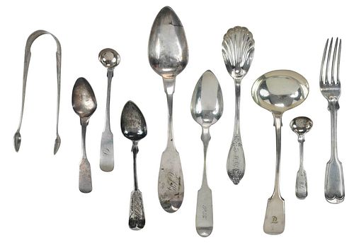 28 PIECES ASSORTED SILVER FLATWAREincluding