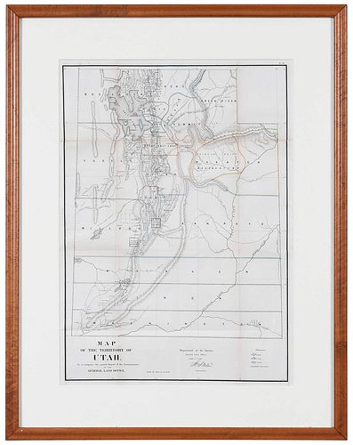 FRAMED MAP OF THE TERRITORY OF