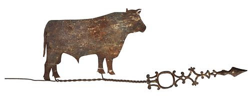 SMALL METAL BULL WEATHERVANEAmerican  376424