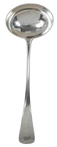 AMERICAN COIN SILVER LADLE, HENRY