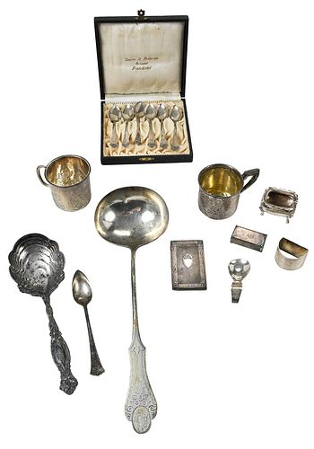 32 PIECES SILVER FLATWAREAmerican/Mexican