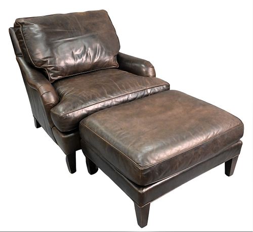 LEE FURNITURE LEATHER UPHOLSTERED