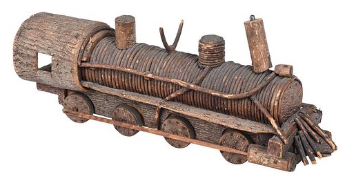 ILLINOIS FOUND WOOD LOCOMOTIVEcirca