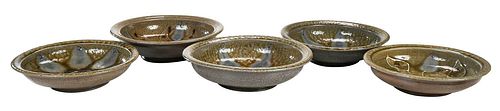 FIVE MARK HEWITT RIMMED BOWLS Pittsboro  3764d0