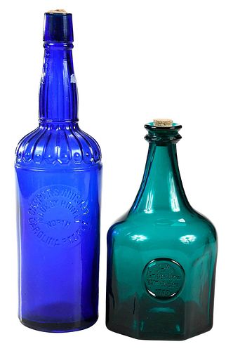 TWO SOUTHERN GLASS BOTTLESWinston Salem  3764dc