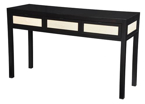 EBONIZED THREE DRAWER CREDENZA  3764ff