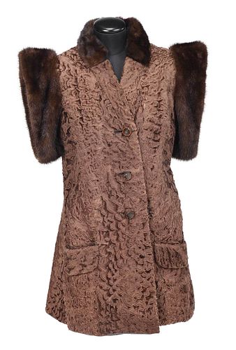 PERSIAN LAMB AND MINK VEST20th century,