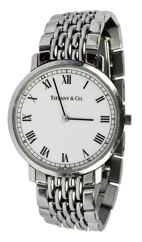 TIFFANY & CO. STAINLESS STEEL WATCH33mm