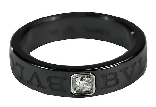 BULGARI 18KT. RINGblack ceramic