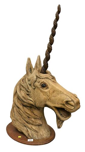 ART RITCHIE WOOD CARVED UNICORN 3765dd