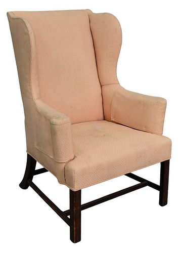 CHIPPENDALE MAHOGANY UPHOLSTERED 37662b