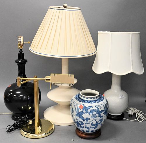 FIVE TABLE LAMPSFive Table Lamps  376658