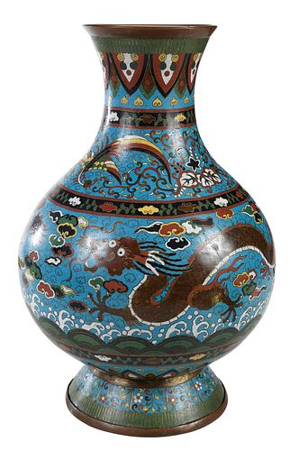 LARGE CHINESE CLOISONNE ENAMEL