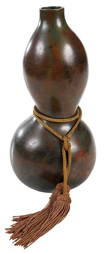 CHINESE BRONZE DOUBLE GOURD VASEcast 376672