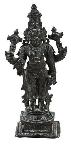 INDIAN BRONZE FIGURE OF VENKATESWARAstanding 376688