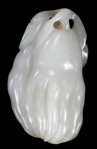 CHINESE HAND OF BUDDHA CITRON PENDANTwhite