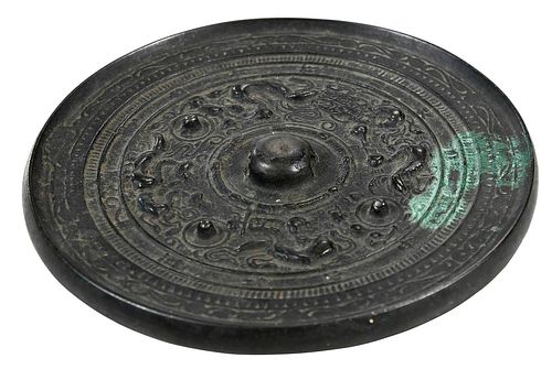 CHINESE BRONZE MIRRORpossibly Tang 376704