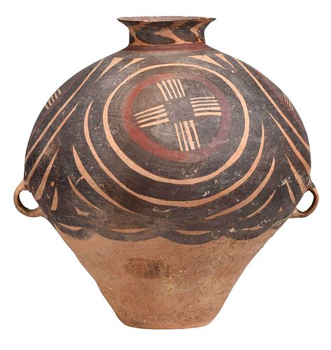 LARGE CHINESE NEOLITHIC PAINTED 37670f