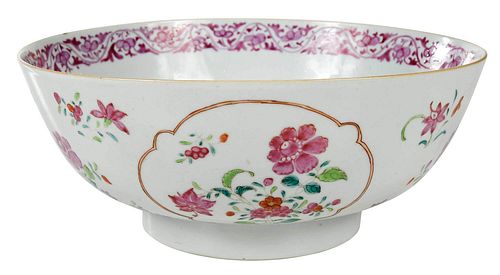 CHINESE FAMILLE ROSE PUNCH BOWL18th 19th 376742