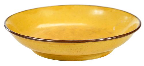 SMALL CHINESE YELLOW GLAZE DISHpossibly 376750