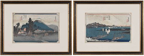 UTAGAWA HIROSHIGE Japanese 1797 1858 Two 37676e