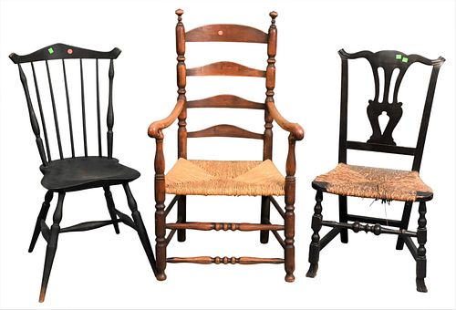 THREE EARLY CHAIRSThree Early Chairs  37682e