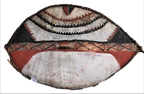 AFRICAN PAINTED LEATHER SHIELDAfrican