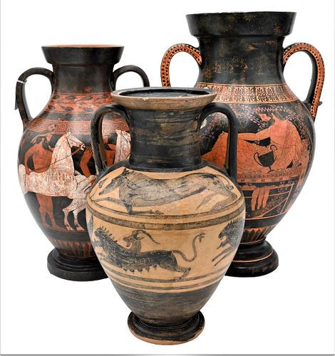 GROUP OF THREE REPRODUCTION POTTERY 3768a0