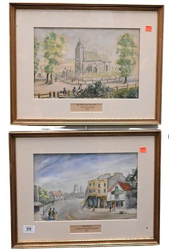 SET OF EIGHT WATERCOLOR LANDSCAPESSet 376916