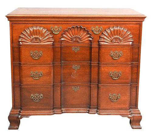 MAHOGANY CHIPPENDALE STYLE TRIPLE