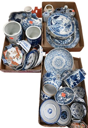 THREE TRAY LOTS OF CHINESE BLUE 376962
