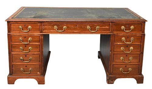 GEORGE IV MAHOGANY KNEEHOLE DESKGeorge 37696d