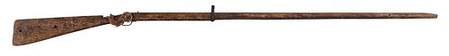 AMERICAN FOLK ART FLINTLOCK MUSKET