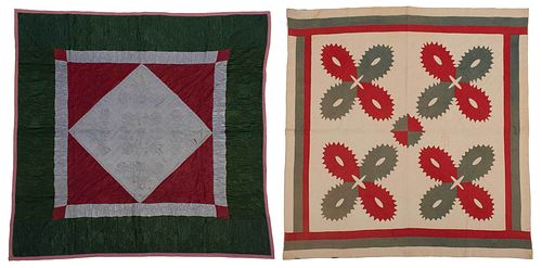 TWO AMERICAN FOLK ART QUILTSlate 376987