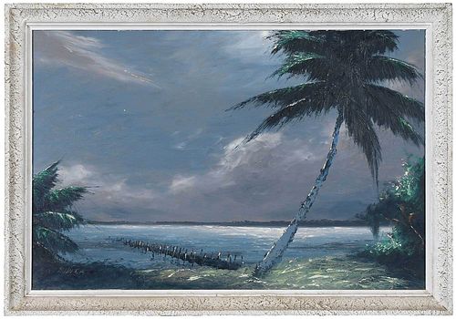 ALFRED HAIR American Florida 1941 1971 Seascape  3769ef