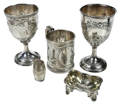 FIVE SILVER TABLE ITEMS SOME SOUTHERNincluding 376a69
