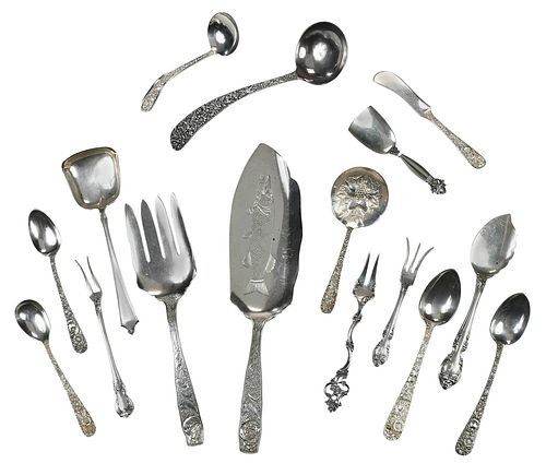 SIXTEEN STERLING FLATWARE ITEMSincluding