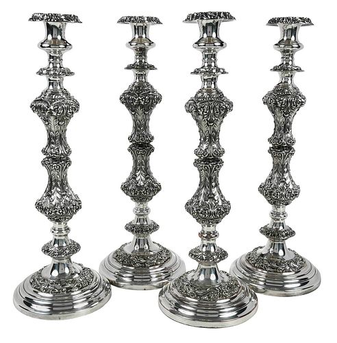 SET OF FOUR LARGE ENGLISH SILVER 376a80