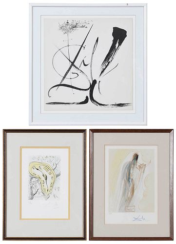 THREE SALVADOR DALI PRINTS(Spanish,