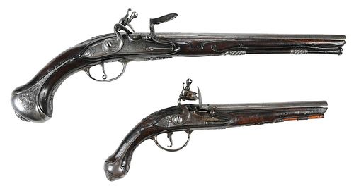 TWO CONTINENTAL FLINTLOCK PISTOLSsmaller 376ad5