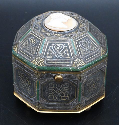 RUSSIAN NIELLO ENAMELED AND INLAID