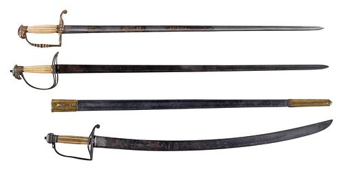 THREE SWORDS WITH PATRIOTIC ENGRAVINGeach 376b2c