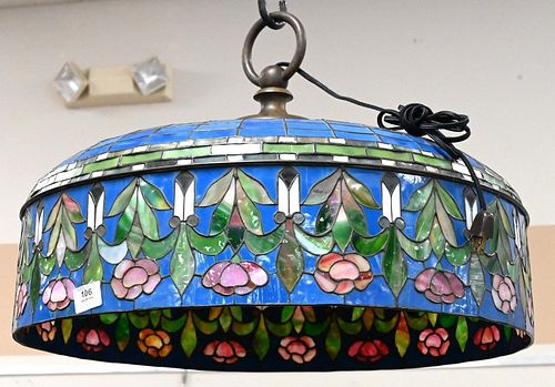 LEADED GLASS HANGING LIGHT MOSTLY 376b74