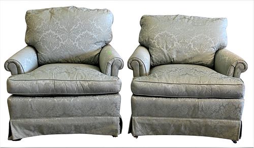 PAIR OF UPHOLSTERED EASY CHAIRS  376b8d