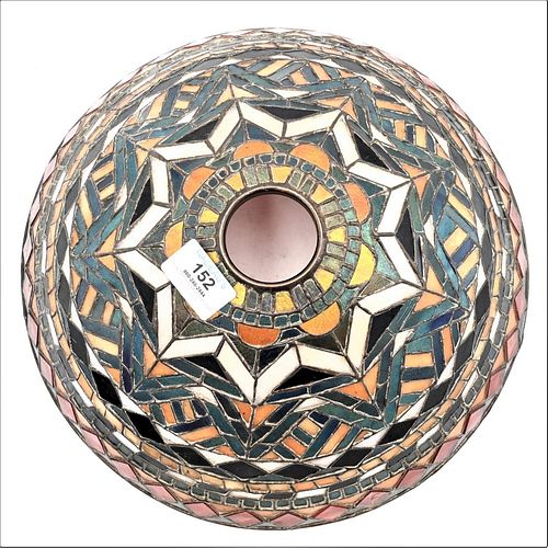 TIFFANY STUDIO LEADED GLASS SHADE  376ba1