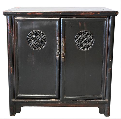 CHINESE LOW CABINET, HAVING TWO