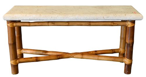 BAMBOO SOFA TABLE, HAVING POURED