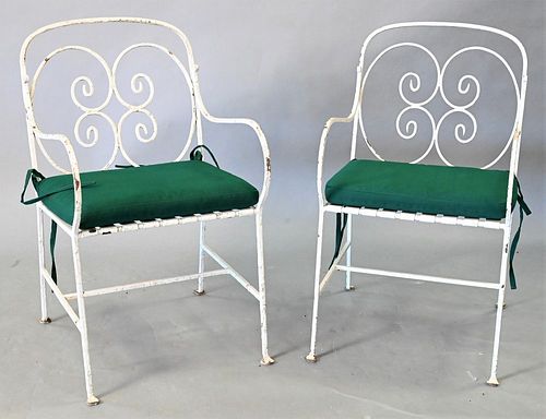 SET OF SIX IRON ARMCHAIRS Set of 376bc2