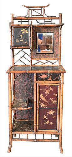 BAMBOO ETAGERE CABINET, HEIGHT