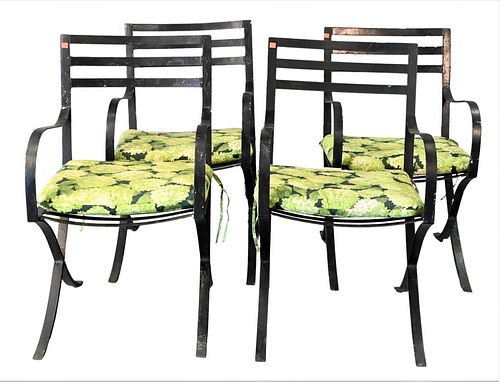 SET OF FOUR METAL ARMCHAIRS Set 376bcb